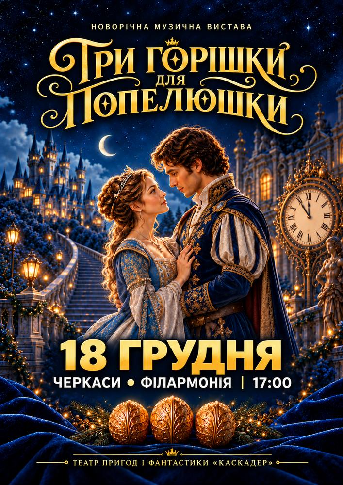 Новорічна музична вистава «Три горішки для Попелюшки» Черкаси