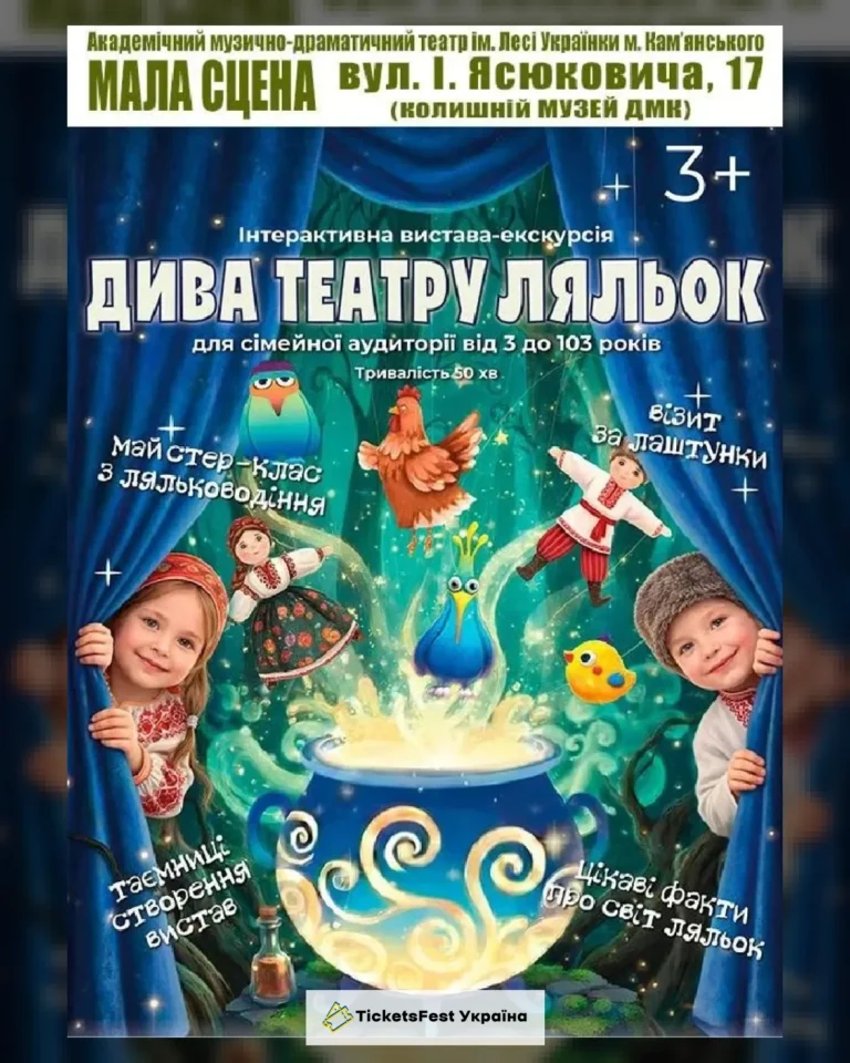 Інтерактивна вистава-екскурсія."Дива театру ляльок"