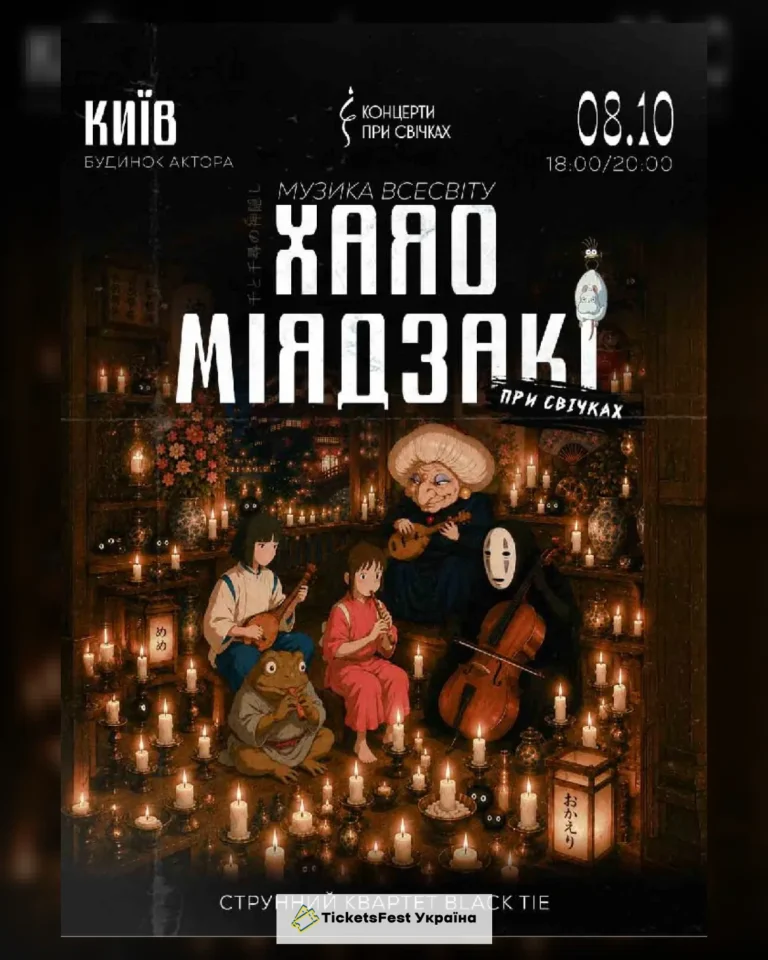 Музика всесвіту Хаяо Міядзакі при свічках