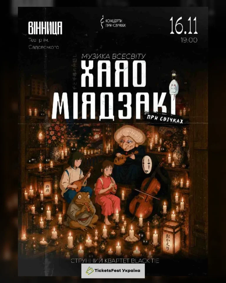 Музика всесвіту Хаяо Міядзакі при свічках