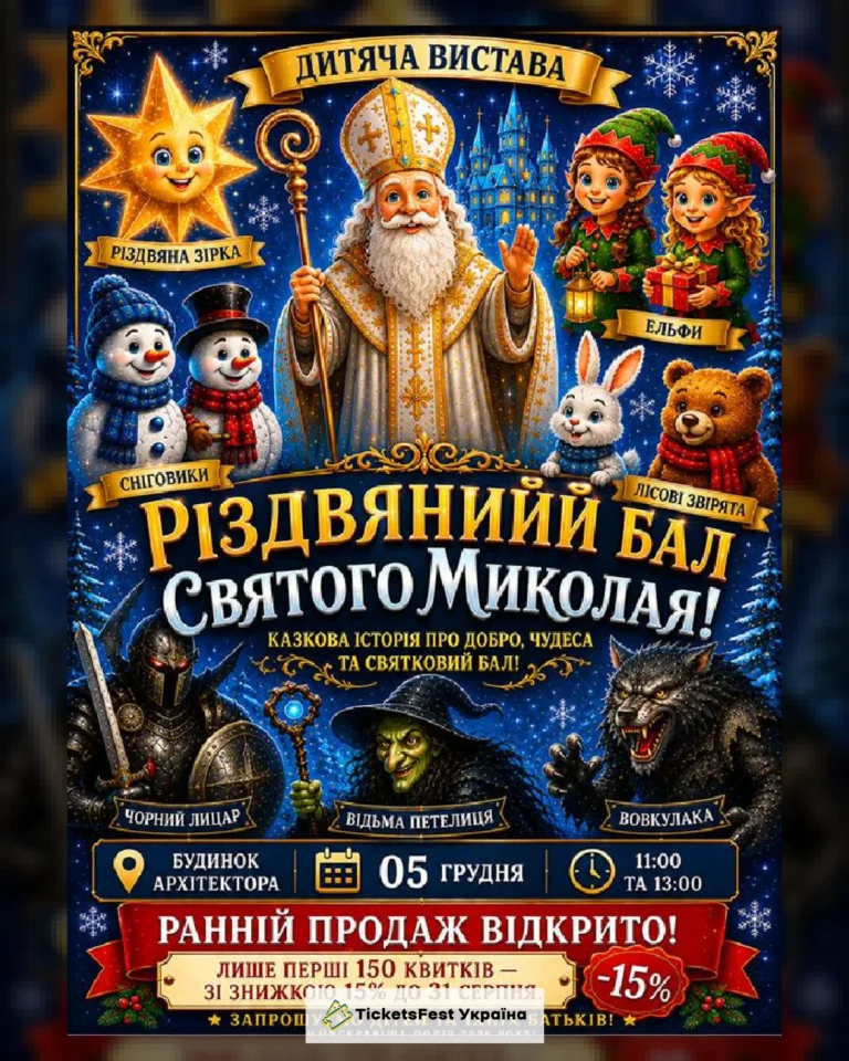 Новорічна шоу-вистава "Різдвяний бал Святого Миколая"