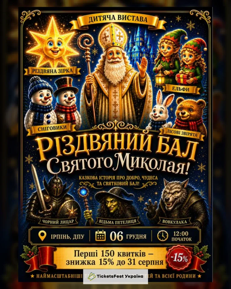 Новорічна шоу-вистава "Різдвяний бал Святого Миколая  Ірпінь