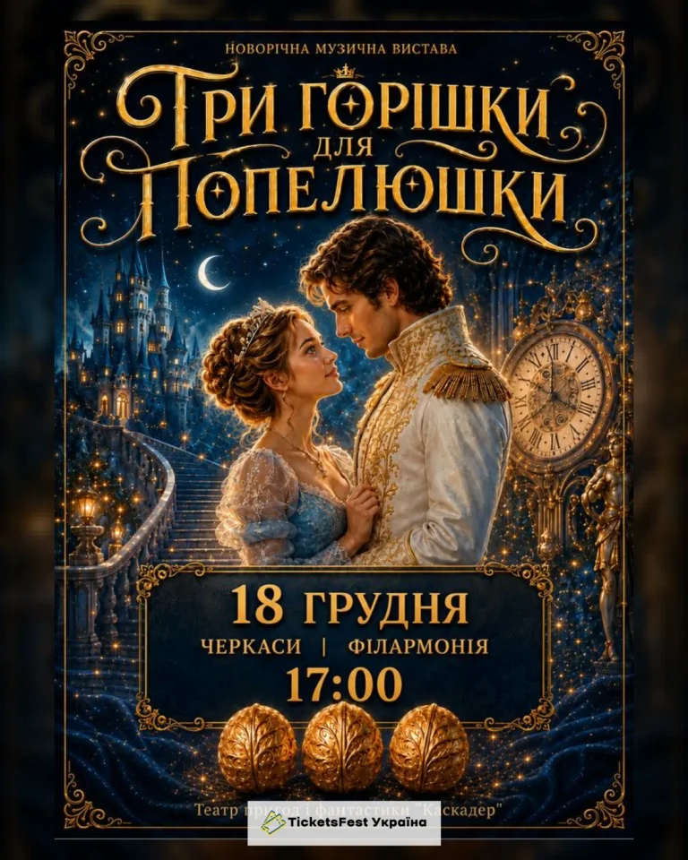 Новорічна музична вистава «Три горішки для Попелюшки» Черкаси