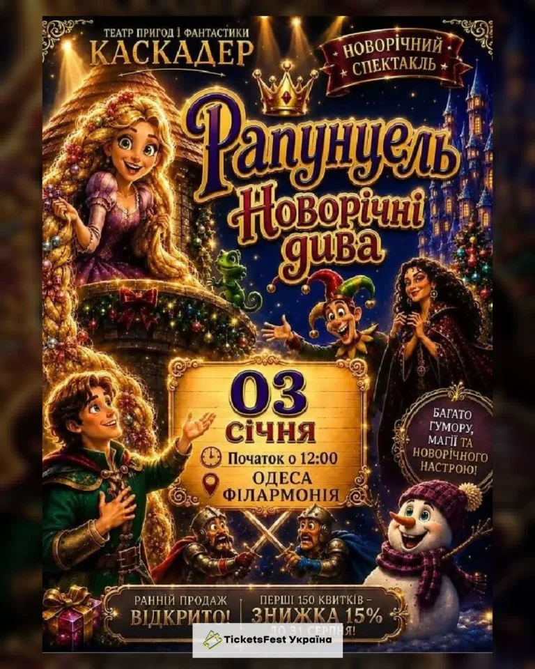 Чарівна вистава-мюзикл «Рапунцель. Новорічні дива»  Одеса